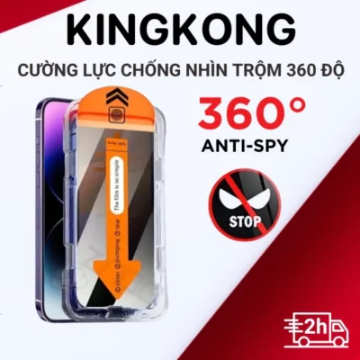 Kính cường lực tự dán chống nhìn trộm 360 độ KINGKONG K360